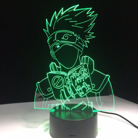 Lampe Kakashi Led Neon À Poser De Chevet ou Bureau Déco Manga Naruto