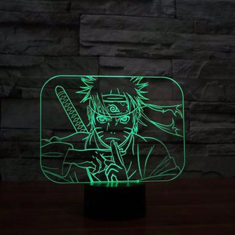 Lampe Led 3D Naruto Neon À Poser De Chevet ou Bureau Déco Manga