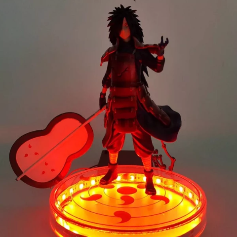 Lampe Madara Uchiha Led Neon À Poser De Chevet ou Bureau Déco Manga Naruto