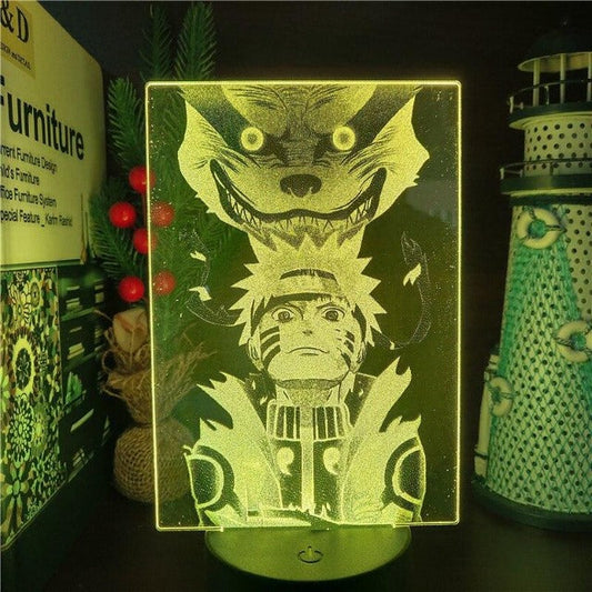 Lampe Naruto Uzumaki 3D Led Neon À Poser De Chevet ou Bureau Déco Manga