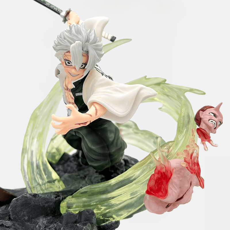 Illuminez votre collection Demon Slayer avec la figurine LED de Sanemi Shinazugawa, le Pilier du Vent légendaire !