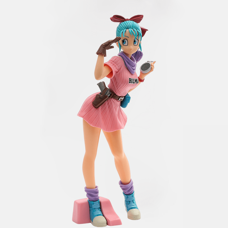 La figurine Bulma ado avec son radar rétro, un rappel des débuts passionnants de la quête des Dragon Balls.