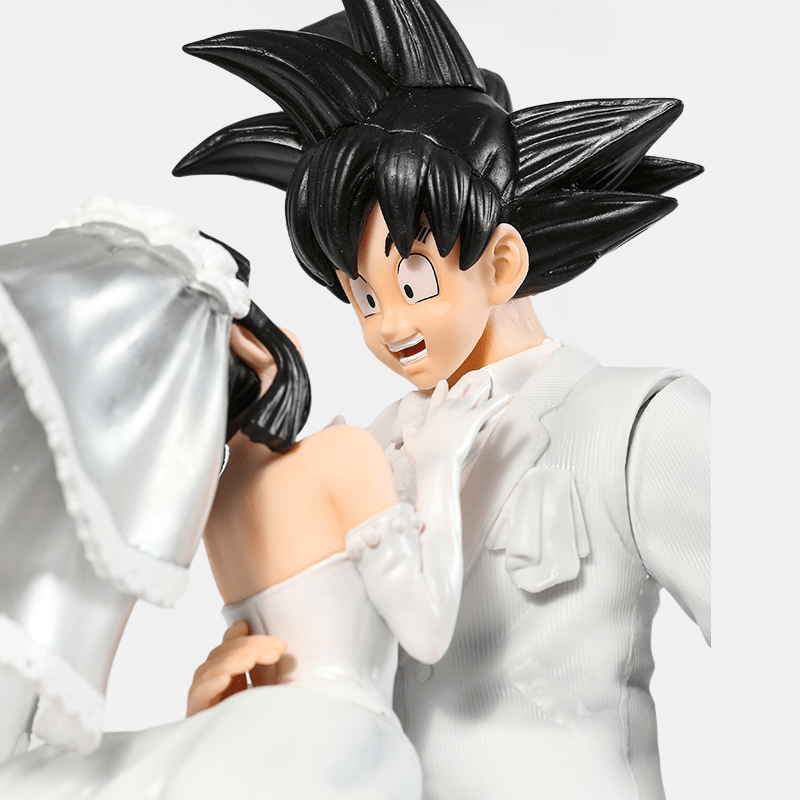 Célébrez l'amour légendaire de Goku et Chichi avec cette figurine Dragon Ball qui rend hommage à leur mariage iconique !
