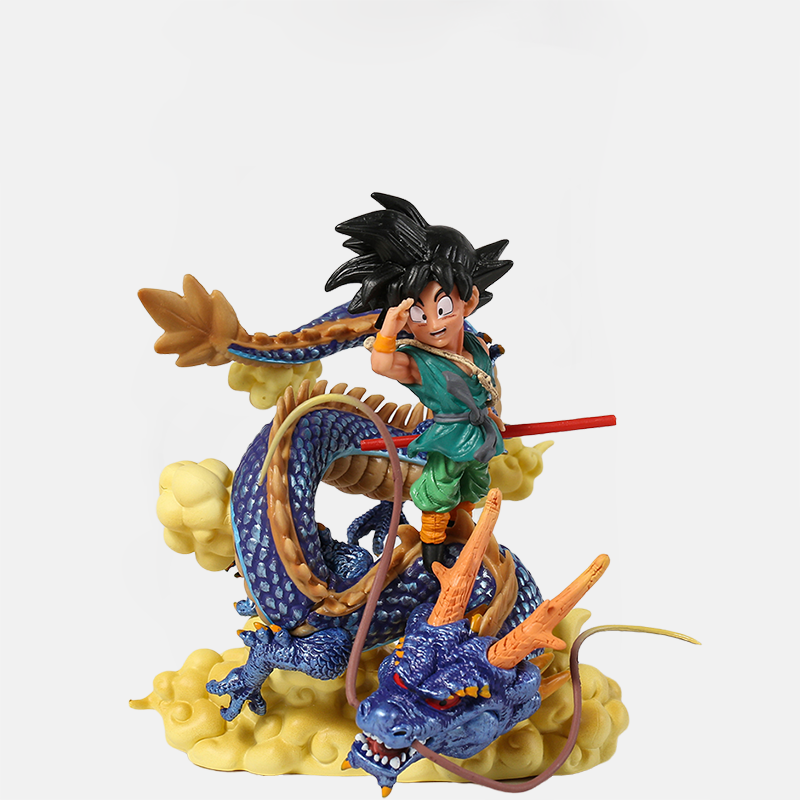 Figurine Dragon Ball Goku & Shenron, une représentation magique de l'amitié entre deux icônes.