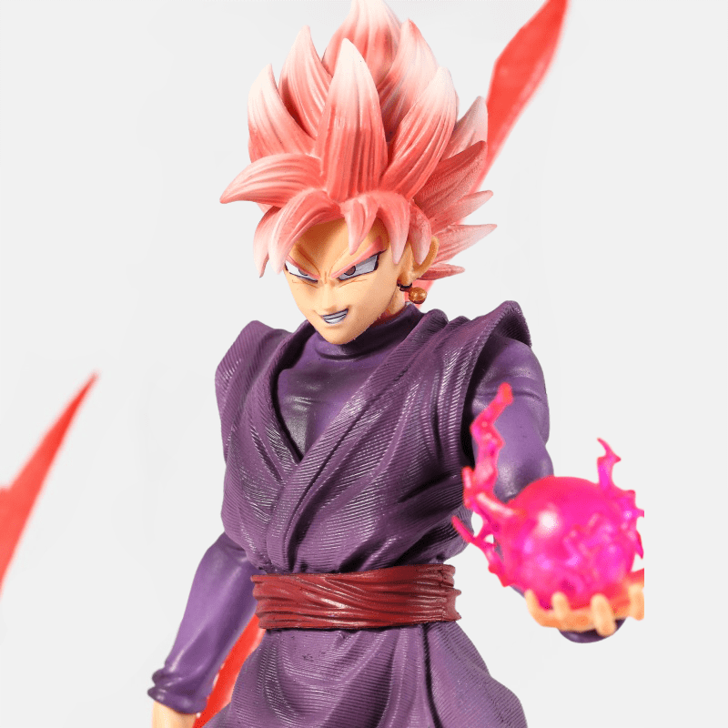 Sublimez votre collection avec la figurine Dragon Ball Super de Black Goku Rose, capturant parfaitement l'essence de ce redoutable personnage