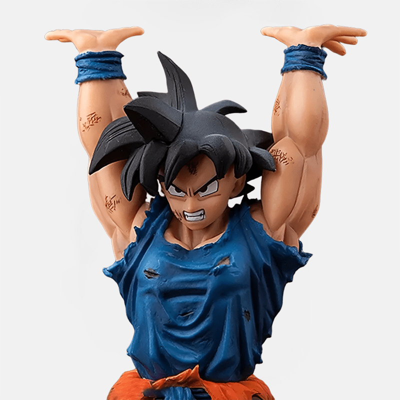 La figurine Goku Genki Dama : une représentation intense du moment crucial de la saga Dragon Ball Z.