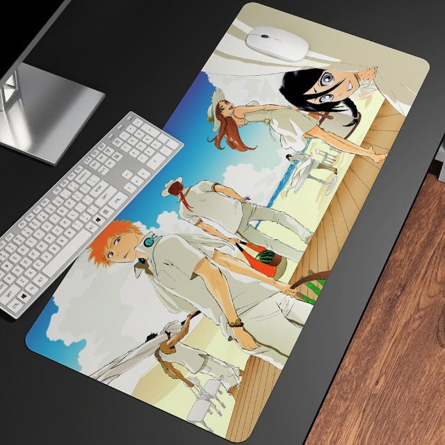 Tapis de souris Bleach avec les personnages à la plage : L'accessoire parfait pour les fans du manga 