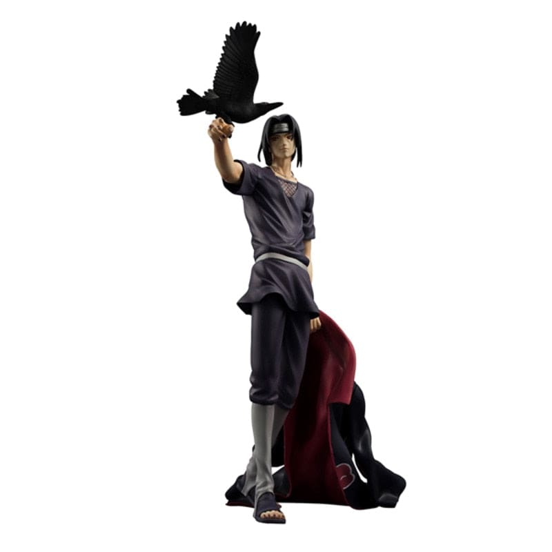 Cette figurine d'Itachi avec son corbeau, un personnage emblématique de Naruto Shippuden, est un incontournable pour les fans de la série.