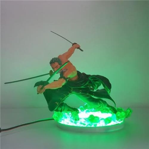 Figurine LED de Portgas D. Ace en mode combat, issue de One Piece, illuminant votre collection.