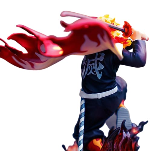 Obtenez la figurine de Kyojuro Rengoku, le légendaire Pilier de la Flamme de Demon Slayer - Kimetsu no Yaiba, et ajoutez une lueur de bravoure à votre collection.