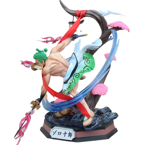Ajoutez à votre collection cette figurine de Roronoa Zoro maniant son Haki, le puissant épéiste du manga culte One Piece, pour une touche d'aventure et de bravoure.