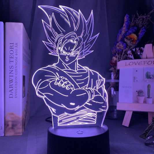 Illuminez la chambre avec la lampe de chevet Sangoku Super Saiyan, un incontournable pour les fans de Dragon Ball Z