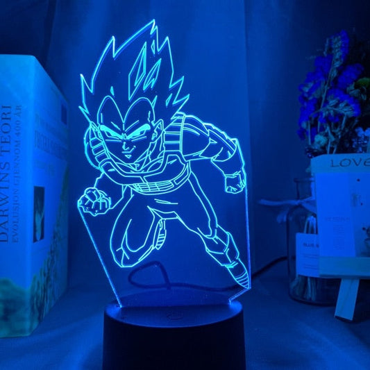 Illuminez votre espace avec la lampe Vegeta, le prince des Saiyans, une pièce incontournable pour les fans de Dragon Ball Z