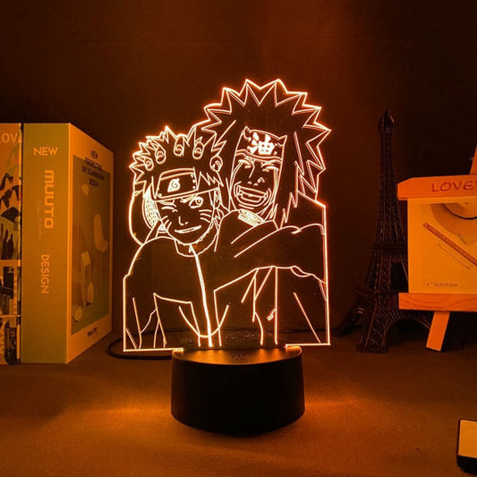 Lampe LED Naruto et Jiraya, l'accessoire parfait pour les fans en mode défilé de couleurs ou couleur fixe