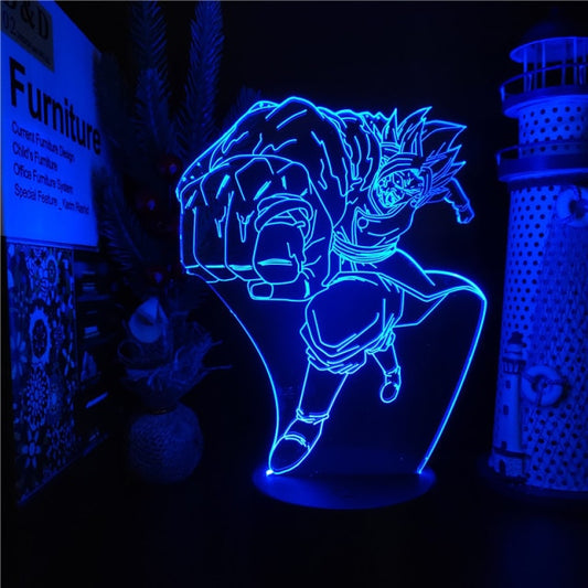 Cette lampe à l'effigie de Gattai Zamasu éclaire votre espace de 7 couleurs éblouissantes, un must-have pour les fans de Dragon Ball !