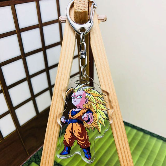Cet élégant porte-clé Dragon Ball avec Goku SSJ3 est l'accessoire parfait pour montrer votre passion pour l'anime.