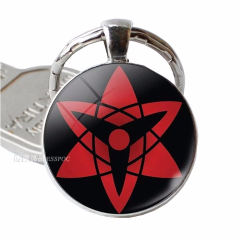 Donnez une touche Ninja à vos clés avec ce porte-clé Naruto métallique représentant le symbole Sharingan de Naruto en alliage de zinc.